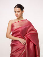 Handwoven Maroon Kanjivaram Saree