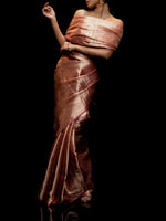 Handwoven Pink Tissue Saree