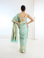 Handwoven Real Zari Aqua Blue Silk Saree