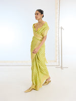 Handwoven Green Georgette Saree