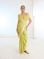 Handwoven Green Georgette Saree