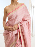 Handwoven Pink Silk Saree