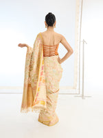 Handwoven Real Zari Beige Silk Saree