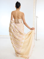 Handwoven Pink Georgette Saree