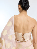 Handwoven Pink Georgette Saree