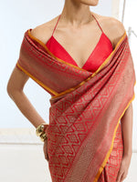 Handwoven Red Silk Saree