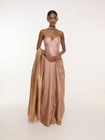 Handwoven Pink & Gold Kanjivaram Saree