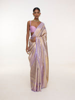 Handwoven Mauve Kanjivaram Saree