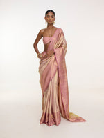 Handwoven Peach Kanjivaram Saree