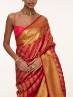 Handwoven Magenta Kanjivaram Saree