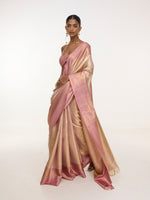 Handwoven Peach Kanjivaram Saree