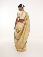 Handwoven Champagne Gold Kanjivaram Saree