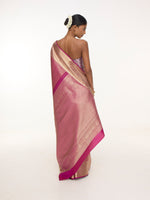Handwoven Deep Pink Kanjivaram Saree