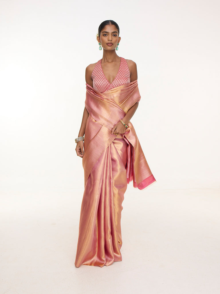 Handwoven Lilac Kanjivaram Saree