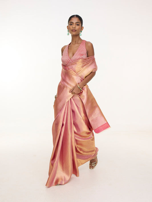 Handwoven Lilac Kanjivaram Saree