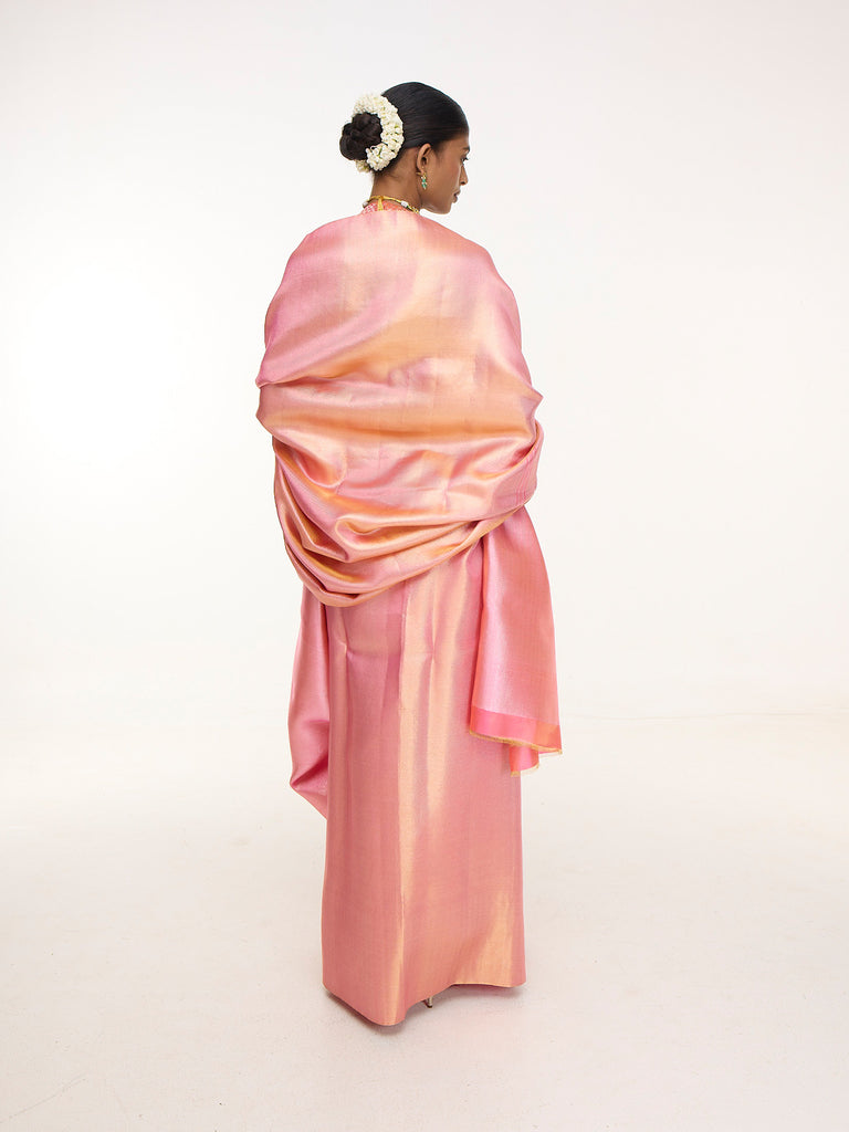 Handwoven Rouge Kanjivaram Saree