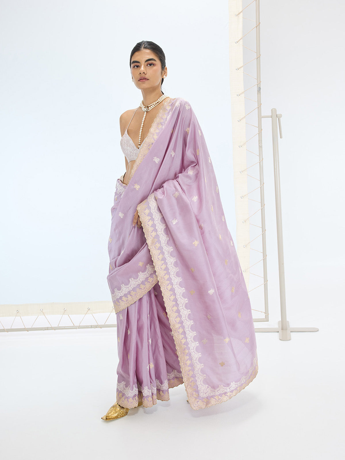 The Coco Saree In Mauve