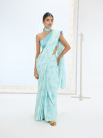 The Ruby Saree In Turquoise Blue