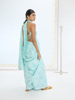 The Ruby Saree In Turquoise Blue