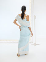 The Blake Saree in Ice Blue
