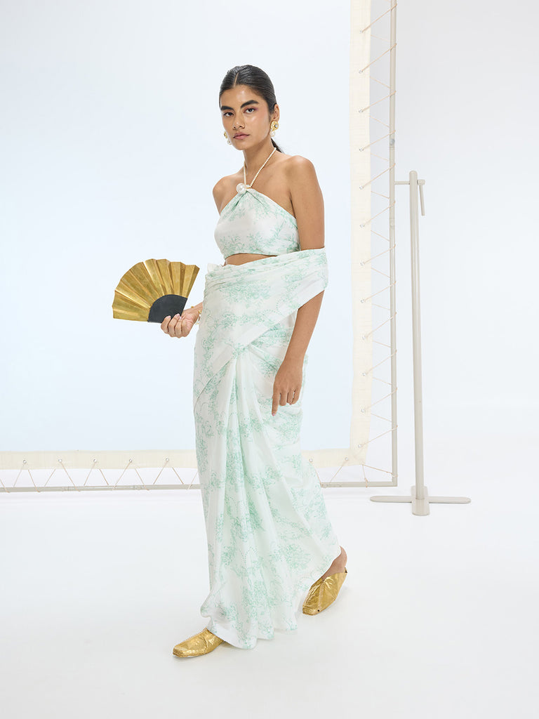 The Ruby Saree In Green