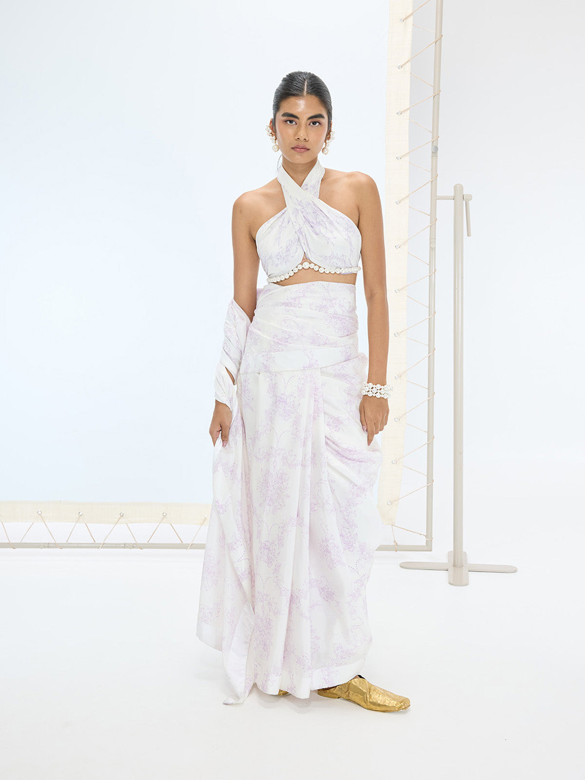 The Ruby Saree In Off-white