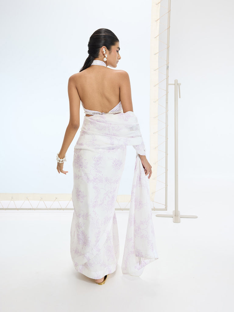 The Ruby Saree In Off-white