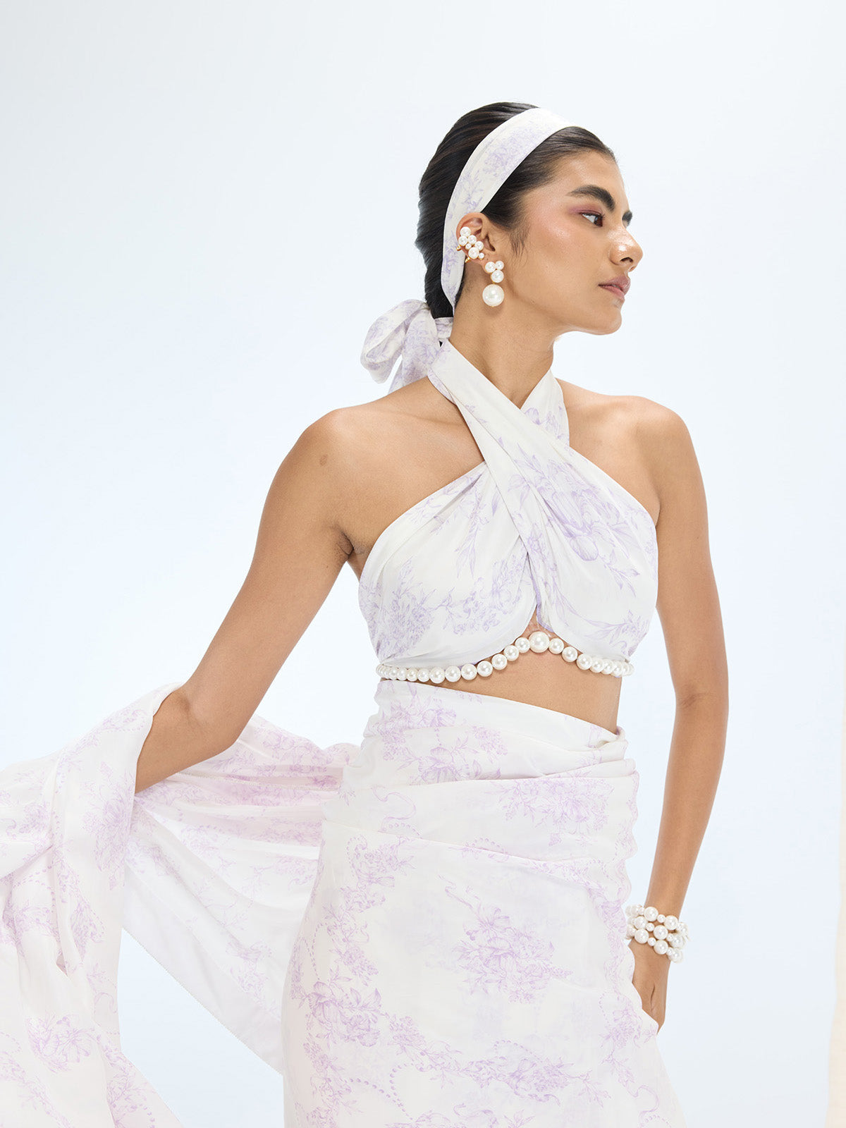 The Ruby Saree In Off-white