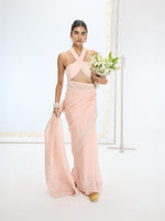 The Luna Saree In Peach