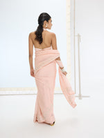 The Luna Saree In Peach