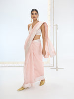 The Ivy Saree In Peach