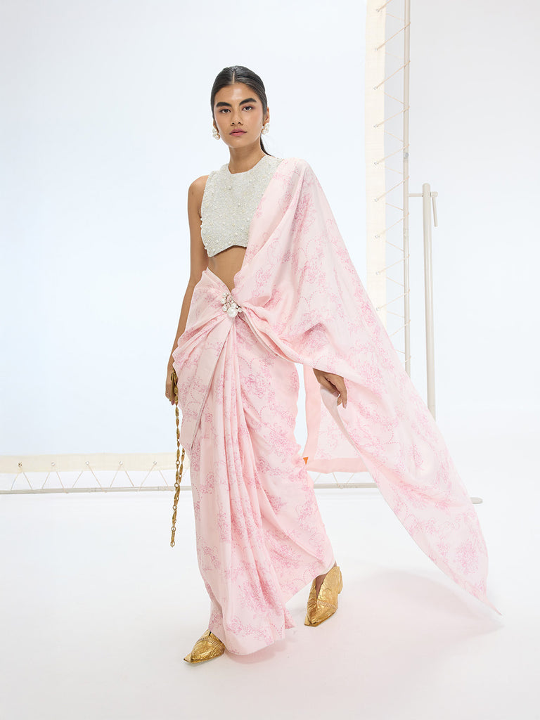 The Ruby Saree In Pink