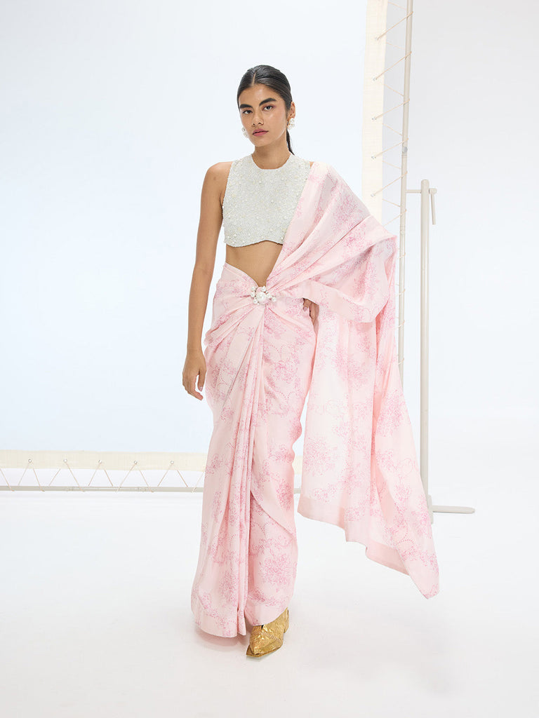The Ruby Saree In Pink