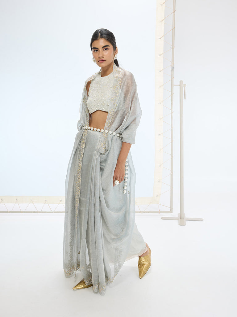 The Eva Saree In Grey