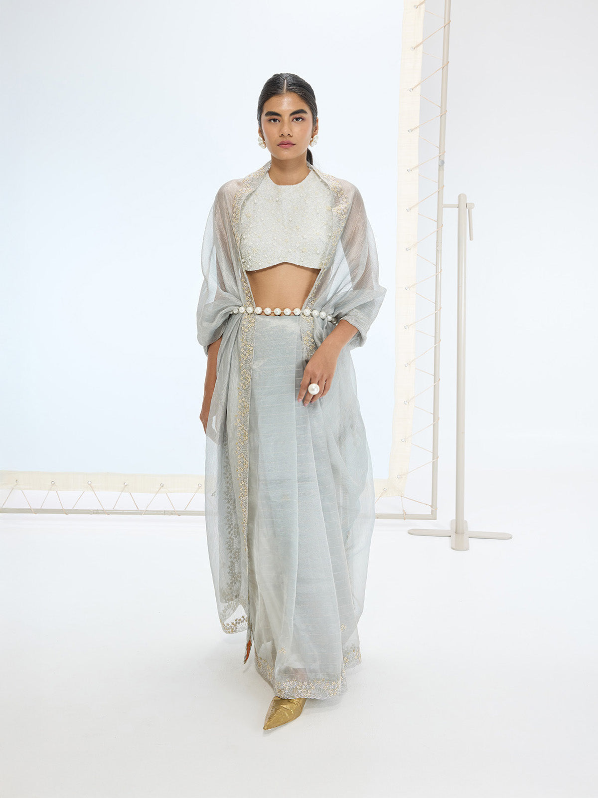 The Eva Saree In Grey