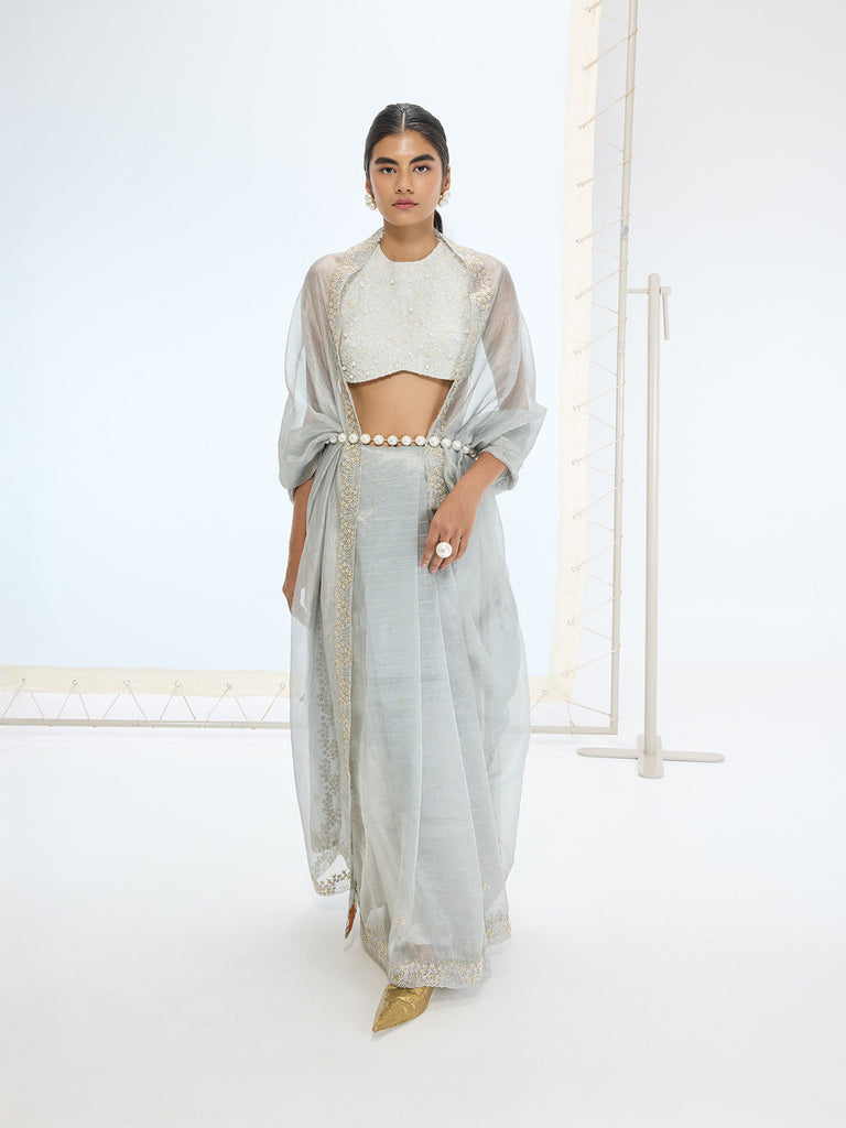 The Eva Saree In Grey