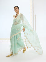 The Nora Saree In Mint Green