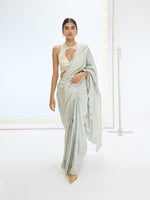 The Jenna Saree In Aqua Green