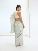 The Jenna Saree In Aqua Green