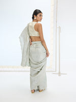The Jenna Saree In Aqua Green