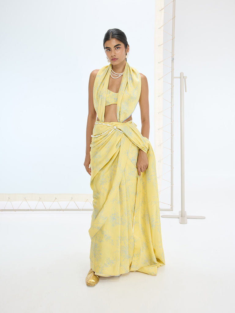 The Rio Saree in Yellow