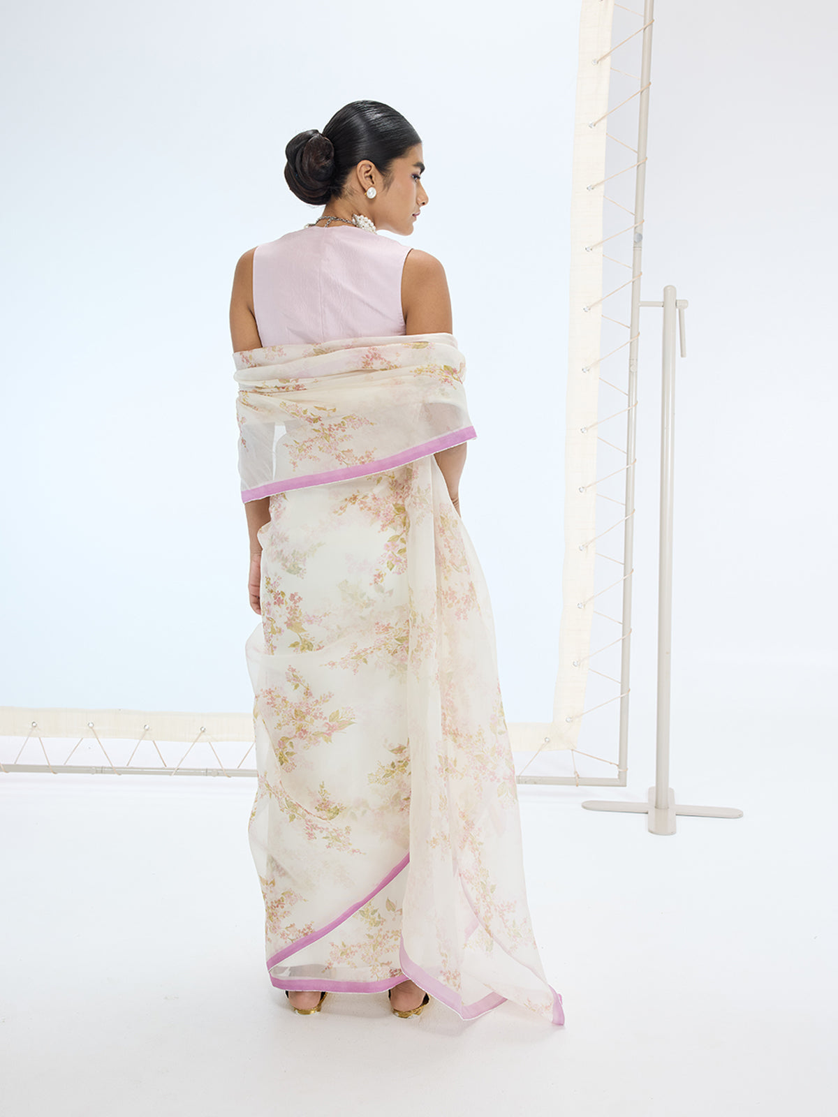 The Emma Saree In Off-White