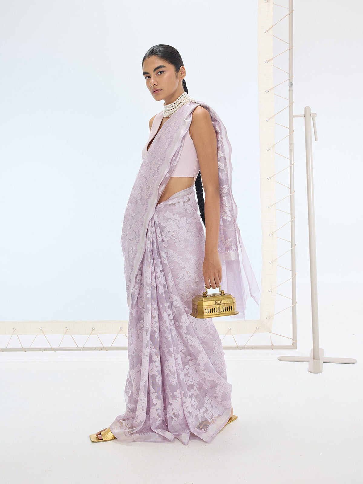 The Sasha Saree In Mauve