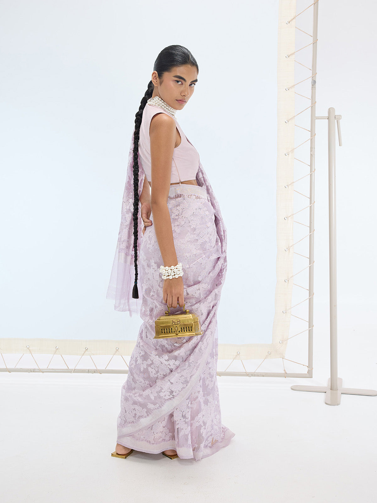 The Sasha Saree In Mauve