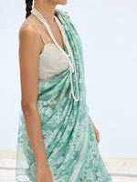 The Sasha Saree In Turquoise Blue