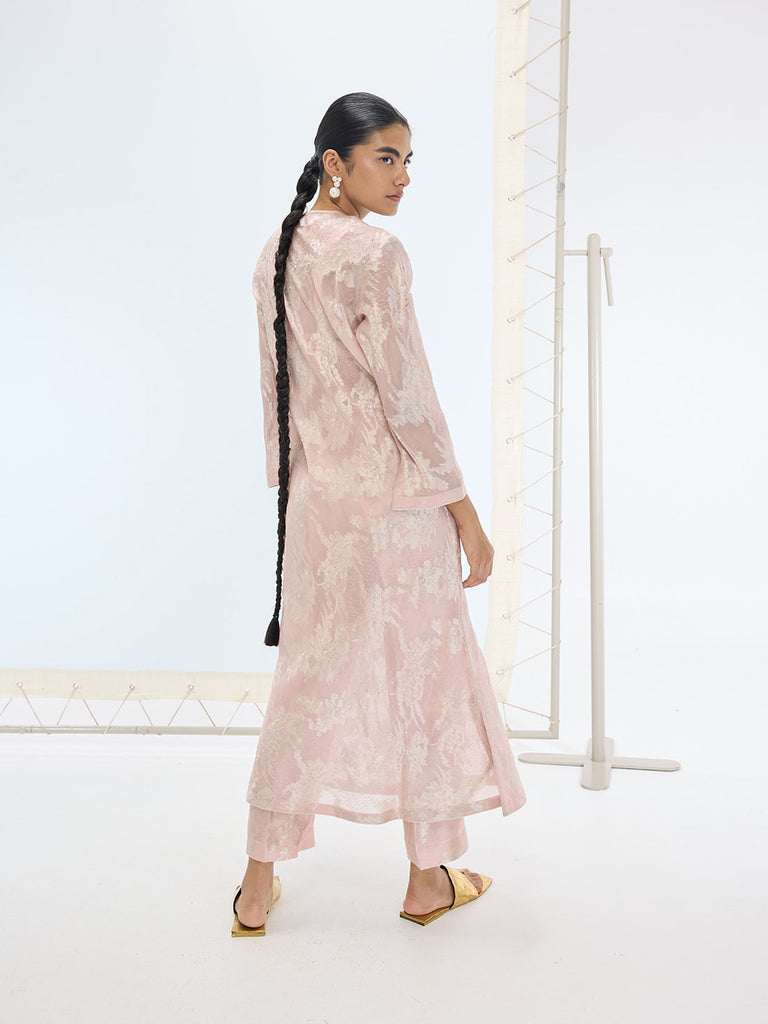 The Diana Kurta Set In Peach