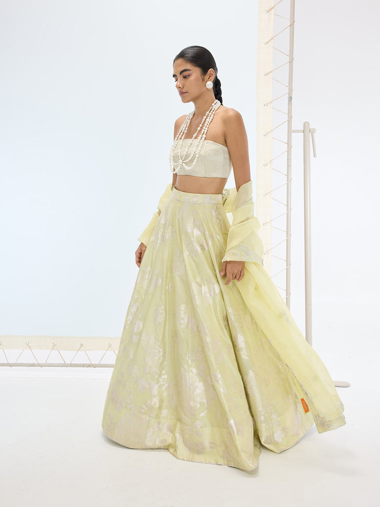 The Sylvie Lehenga Set In Pistachio