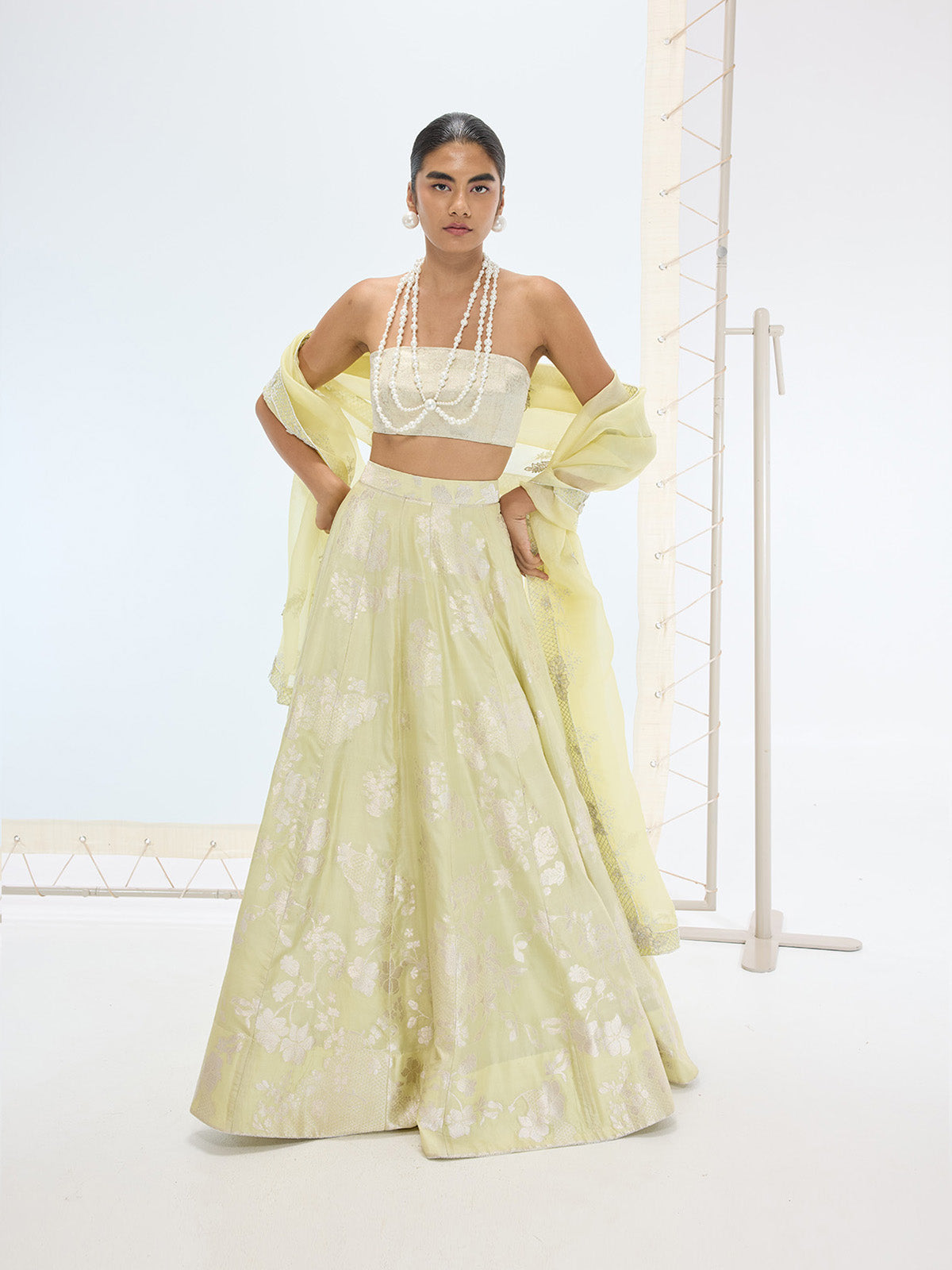 The Sylvie Lehenga Set In Pistachio
