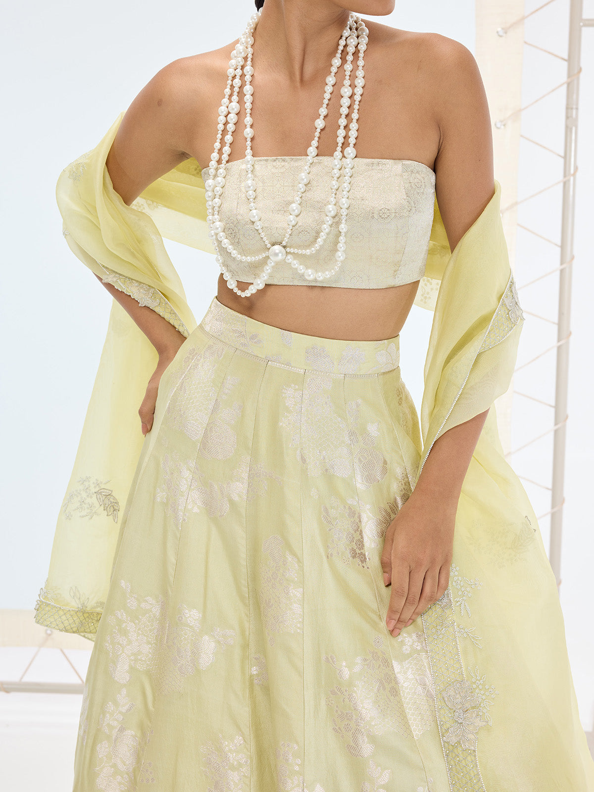 The Sylvie Lehenga Set In Pistachio