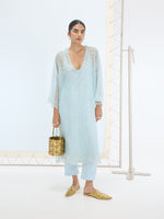 The Lily Kurta Set in Aqua Green